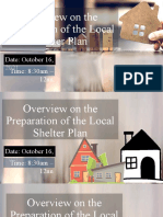 Overview On The Preparation of The Local Shelter