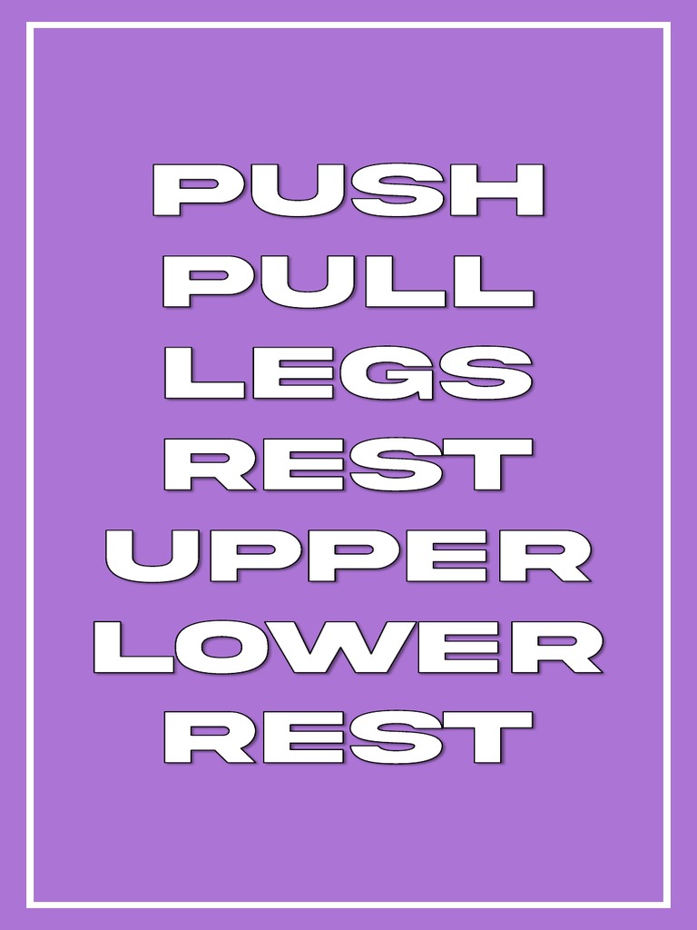 Push Pull Legs Upper Lower PDF