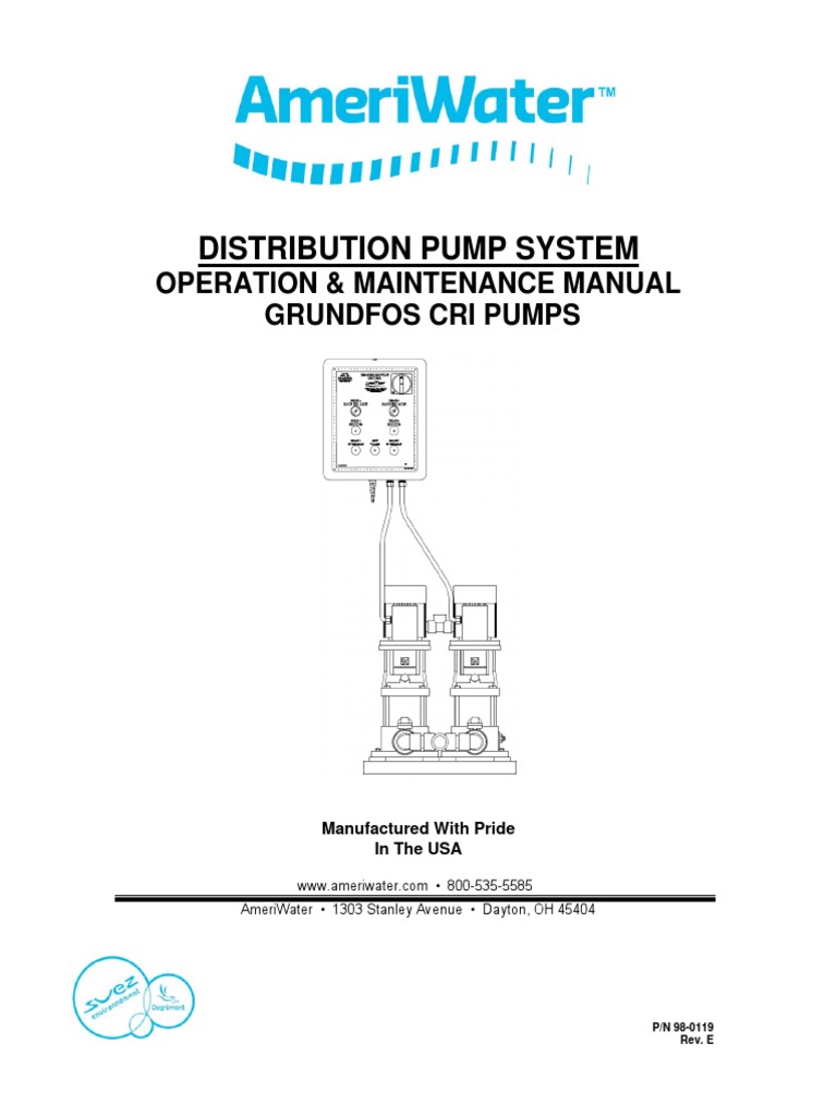 Distribution Pump System: Operation & Maintenance Manual Grundfos Cri ...