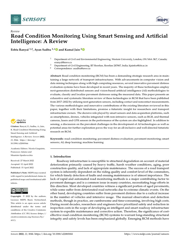Road Condition Monitoring. | PDF | Road Surface | Road