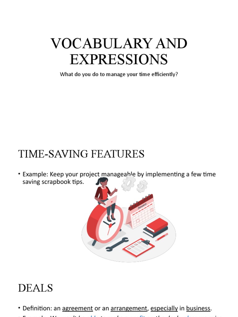 TIMEMANAGEMENT VOCABULARY AND EXPRESSIONS PDF