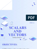 Vectors and Scalar