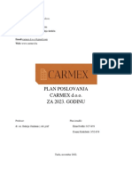 CARMEX Doo Plan Preduzeca