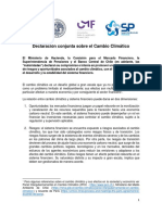 Declaracin Conjunta Sobre El Cambio Climtico Autoridades Financieras