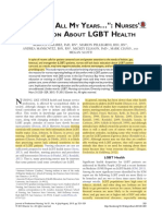 "Never in All My Years "Nurses' Education About LGBT Health"