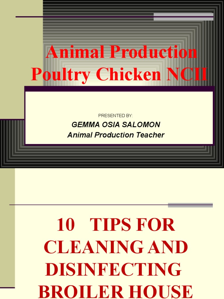Tips For Cleaning and Disinfecting Broiler House PDF