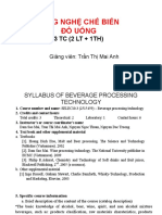 Beverage Processing Technology Syllabus