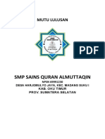 Mutu Lulusan - SMP Sains Qur'an Al Muttaqin