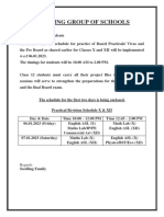 Seedling Schools Pre-Board Schedule