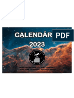 Calendário astronômico 2023 com fotos espaciais