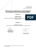 Certificado de Operatividad - Mantenimiento Planta Danperv1