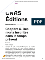 La Mort Collective - Chapitre 5. Des Morts Inscrites Dans Le Temps Présent - CNRS Éditions