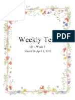 Weekly Test Cover