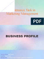 Performance Task in Marketing Management