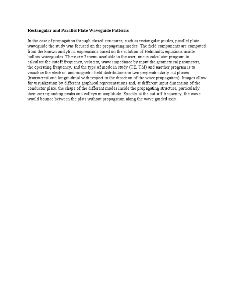 Rectangular Waveguide | PDF | Science & Mathematics