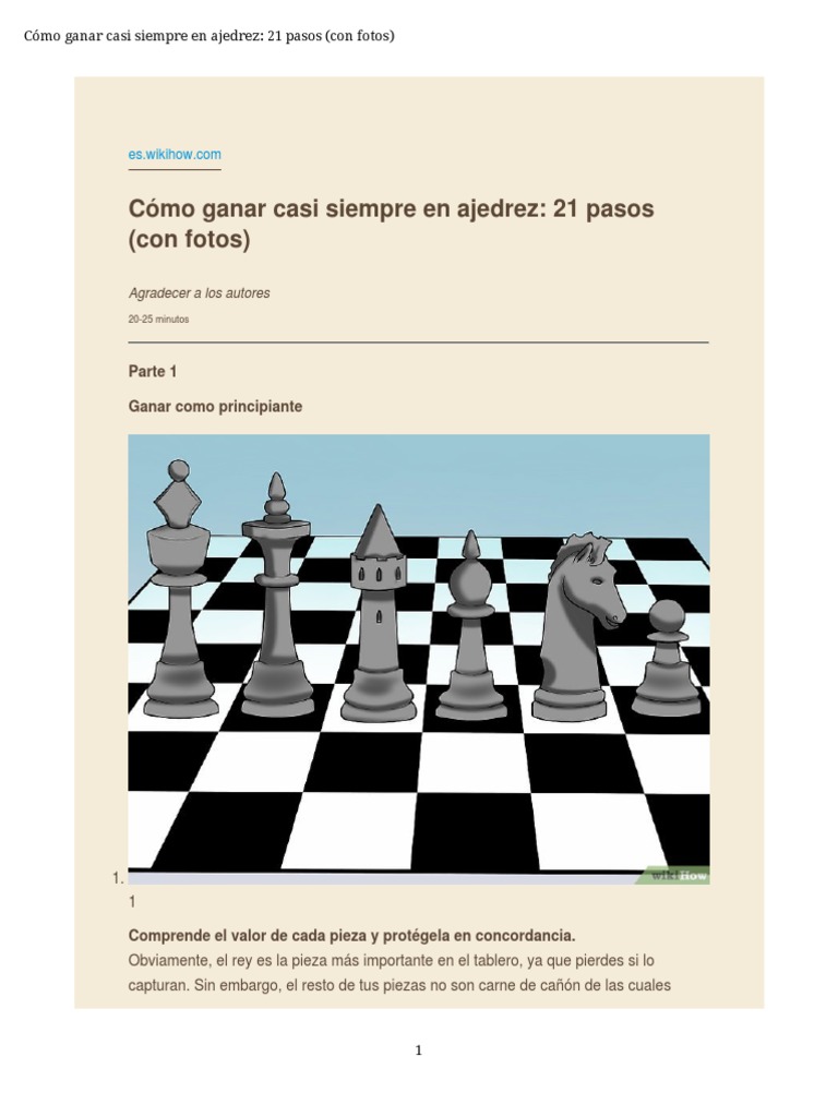 Ajedrez Cómo Ganar En 21 Pasos Pdf Aperturas De Ajedrez Ajedrez