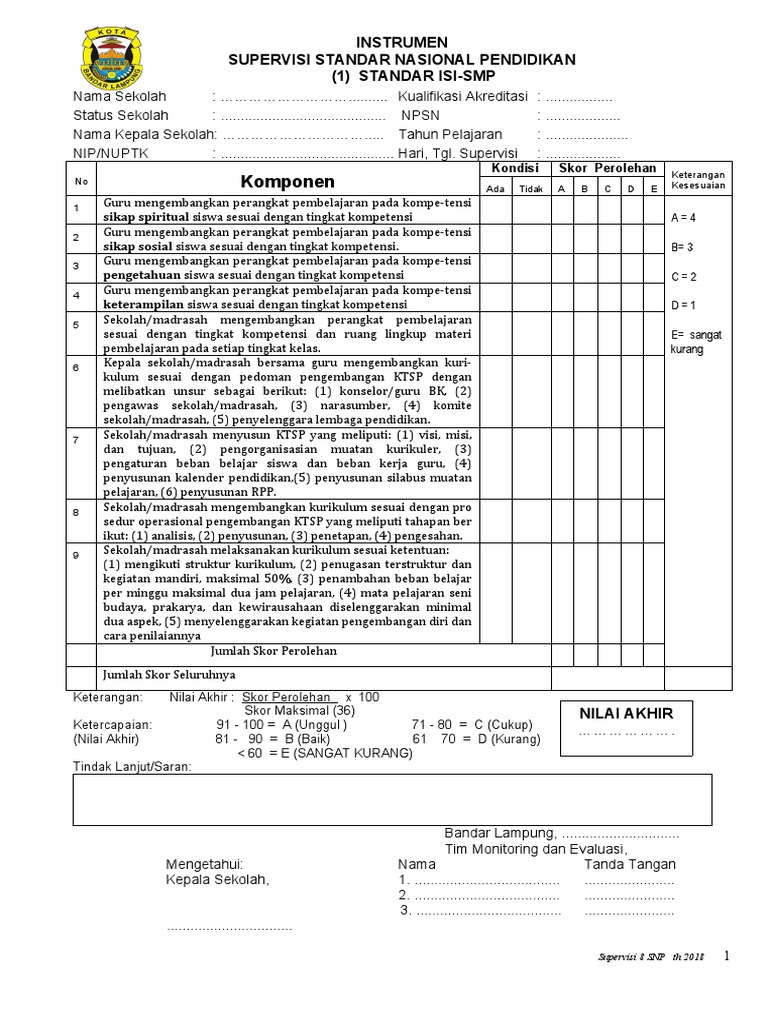 Instrumen 8 Snp 2017 Pdf