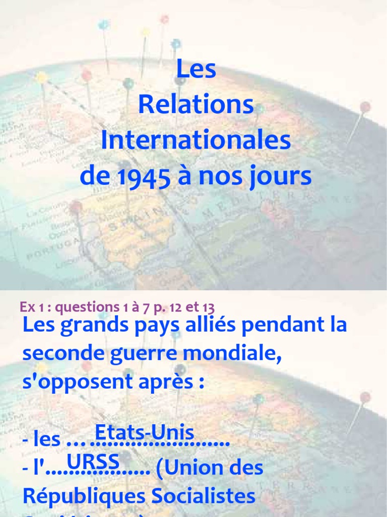 Relations internationales depuis 1945 | PDF | Crise des missiles de ...