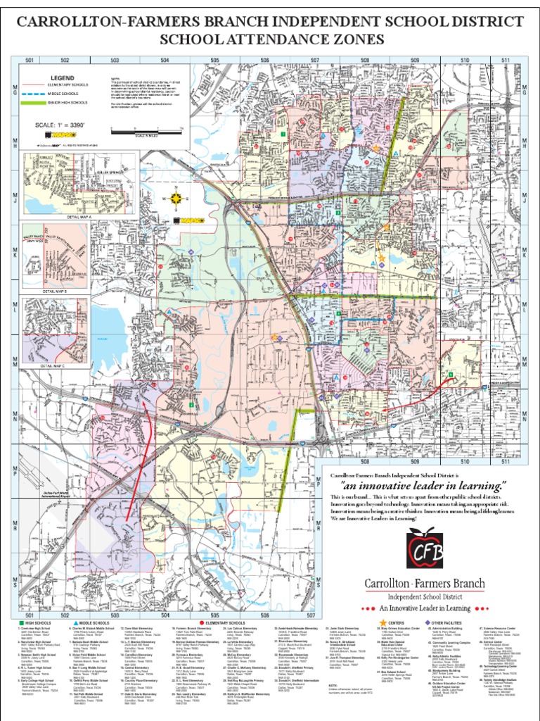 Current C-FB ISD District Map - Attendance Zones | Schools | Texas