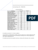 Nota Final Seleção PPGH UFPel 2014