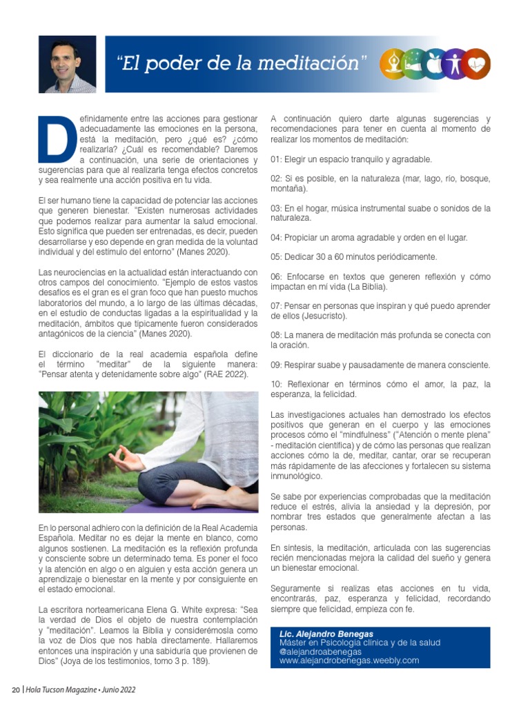 El Poder de La Meditación | PDF | Meditación | Las emociones