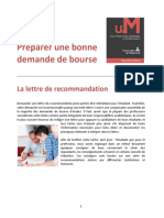 Guide de La FESP Solliciter Une Lettre de Recommandation