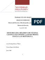 HISTORY OF THE CASTILIAN MUNICIPAL SYSTEM FROM THE MIDDLE AGES TO THE SECOND REPUBLIC