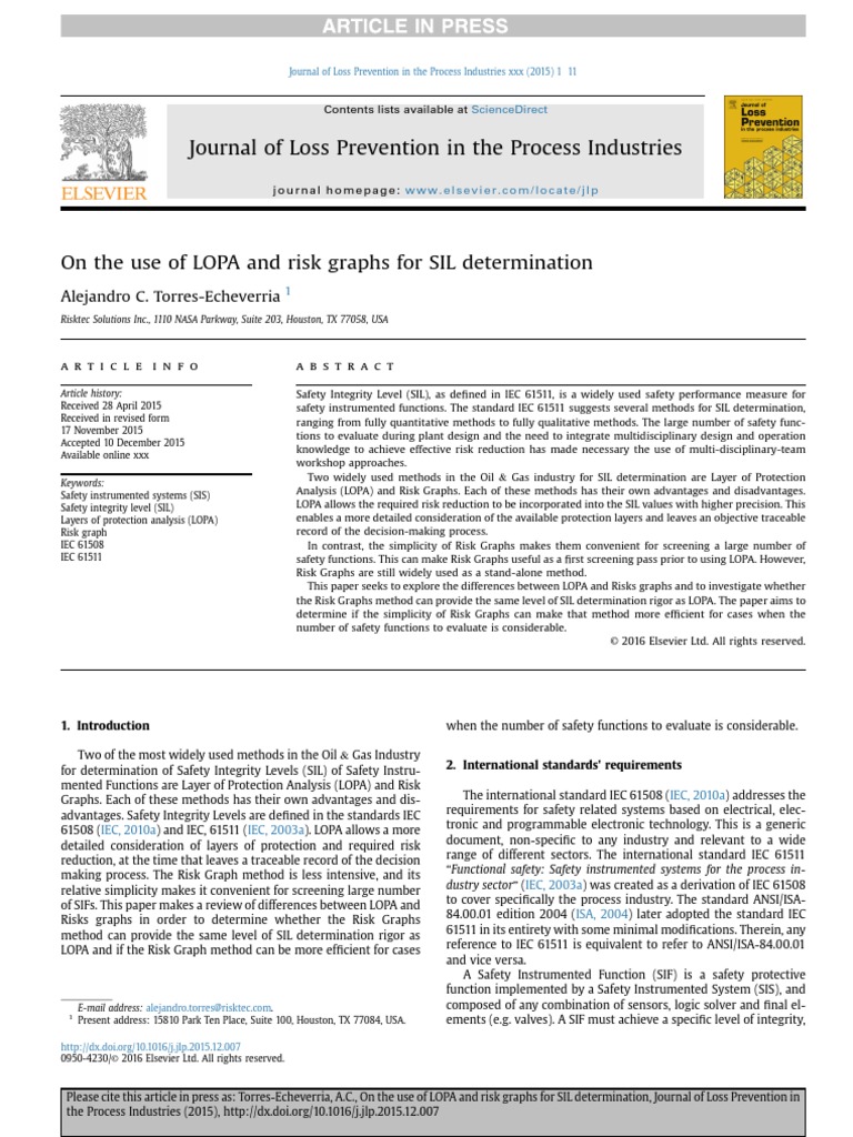 LOPA and Risk Graphs For SIL Determination | PDF | Risk | Safety