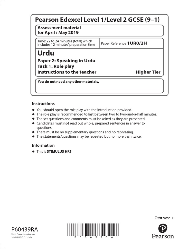 1UR0 2H - Role Play Cards - Teacher | PDF | Linguistics | Cognition
