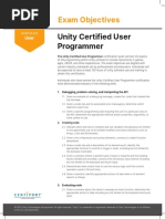 Unity Exam Objectives - Programmer 0422 PRINT