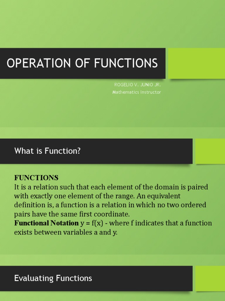 Operation of functions pdf function mathematics logic