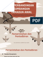 Perbandingan Sumbangan Tamadun Awal