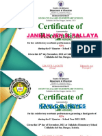 Certificates 1st Quarter