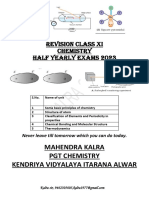 Revision Class Xi Half Yearly