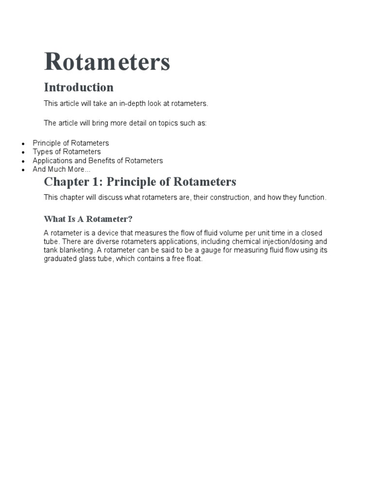 Rotameters - Design Aspects | PDF | Buoyancy | Pressure