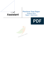 Fci Assistant Grade III 2015 Paper 1 West Zone 3eff2785