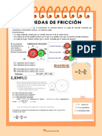 Ruedas de Fricción y Poleas Con Correa Resumen y Ejercicios