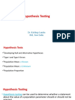 Hypothesis Test - 1 Population