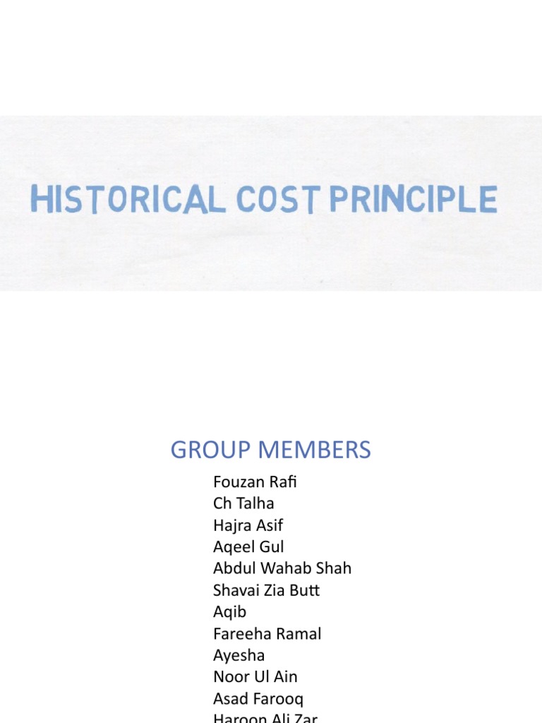 Historical Cost PDF Historical Cost Book Value