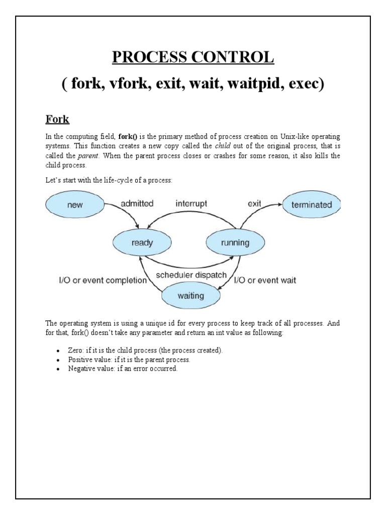 Process Control | PDF | Process (Computing) | Computer Science