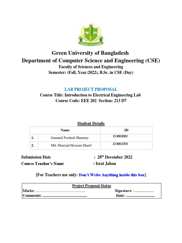Lab Proposal | PDF | Transistor | Electrical Network