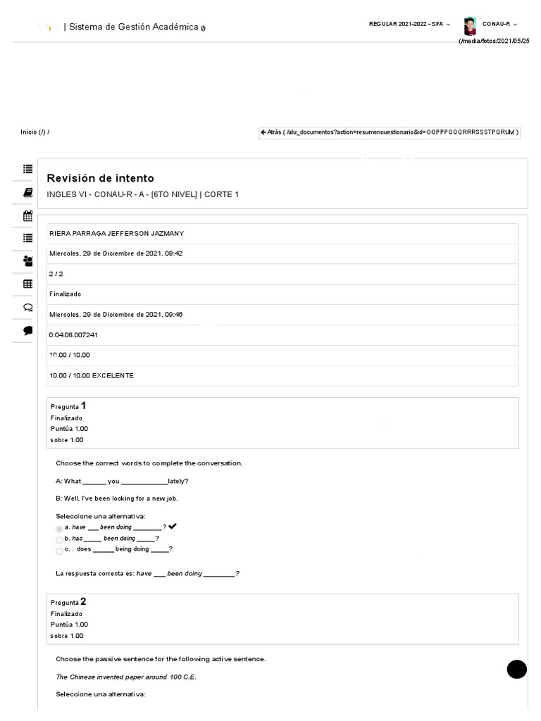 Revisión de Intento Ingles PDF