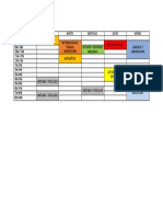 Horario de clases semanal universitario