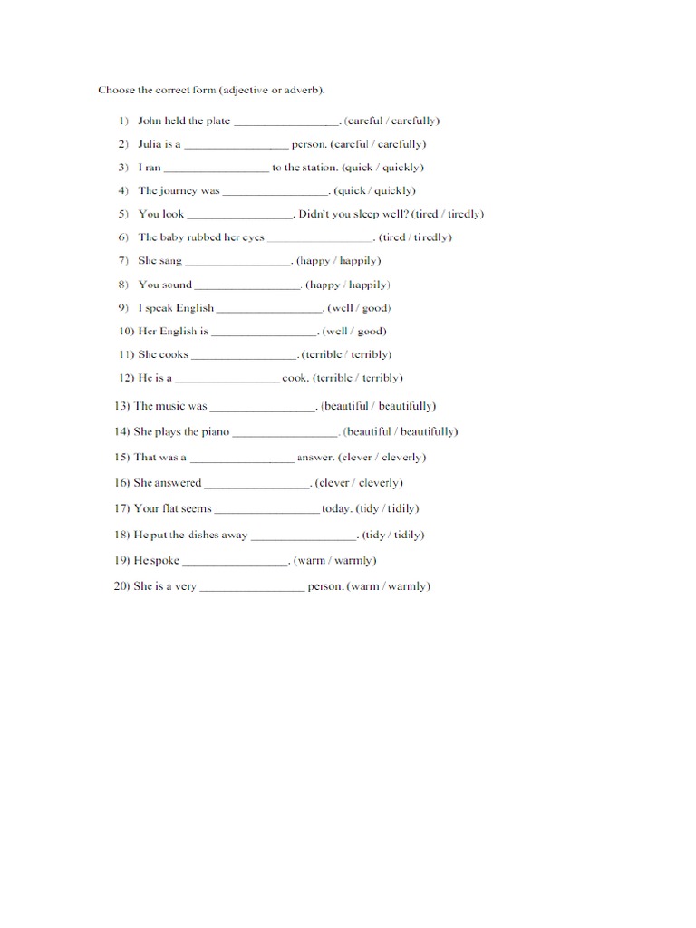 Adjectives Adverbs | PDF