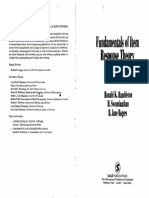 Fundamentals of Item Response Theory - 1991 Hambleton Et Al. 2011