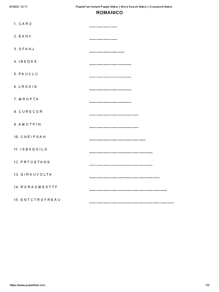 PuzzleFast Instant Puzzle Maker Word Search Maker Crossword Maker2