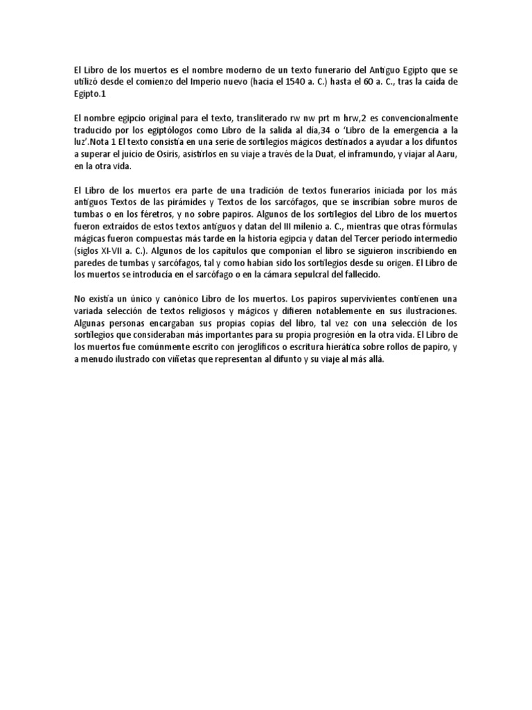 El Libro de los Muertos Egipcio | PDF