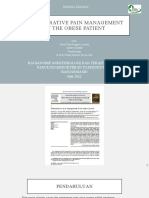 Postoperative Pain Management of The Obese Patient