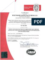 WHITMORE (AIR SENTRY) - Certificate ISO 9001 2008 - Filtros Respiraderos)