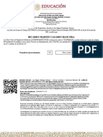 Certificado de Terminación Bachillerato Tecnológico Administración